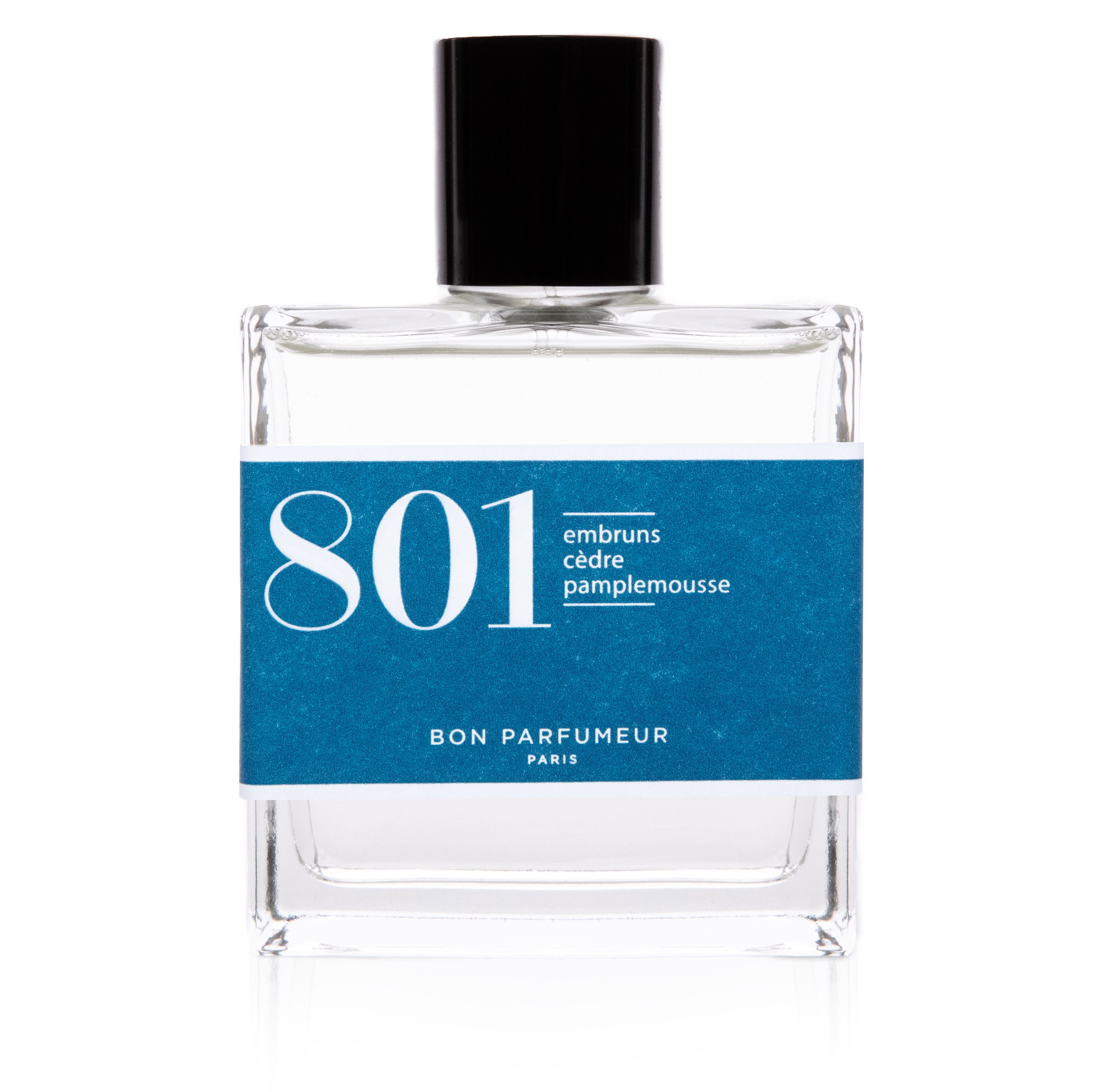 Bon Parfumeur - Collection Aquatique Eau de Parfum 801 embruns, cèdre et pamplemousse. Existe en 30ml et 100ml.