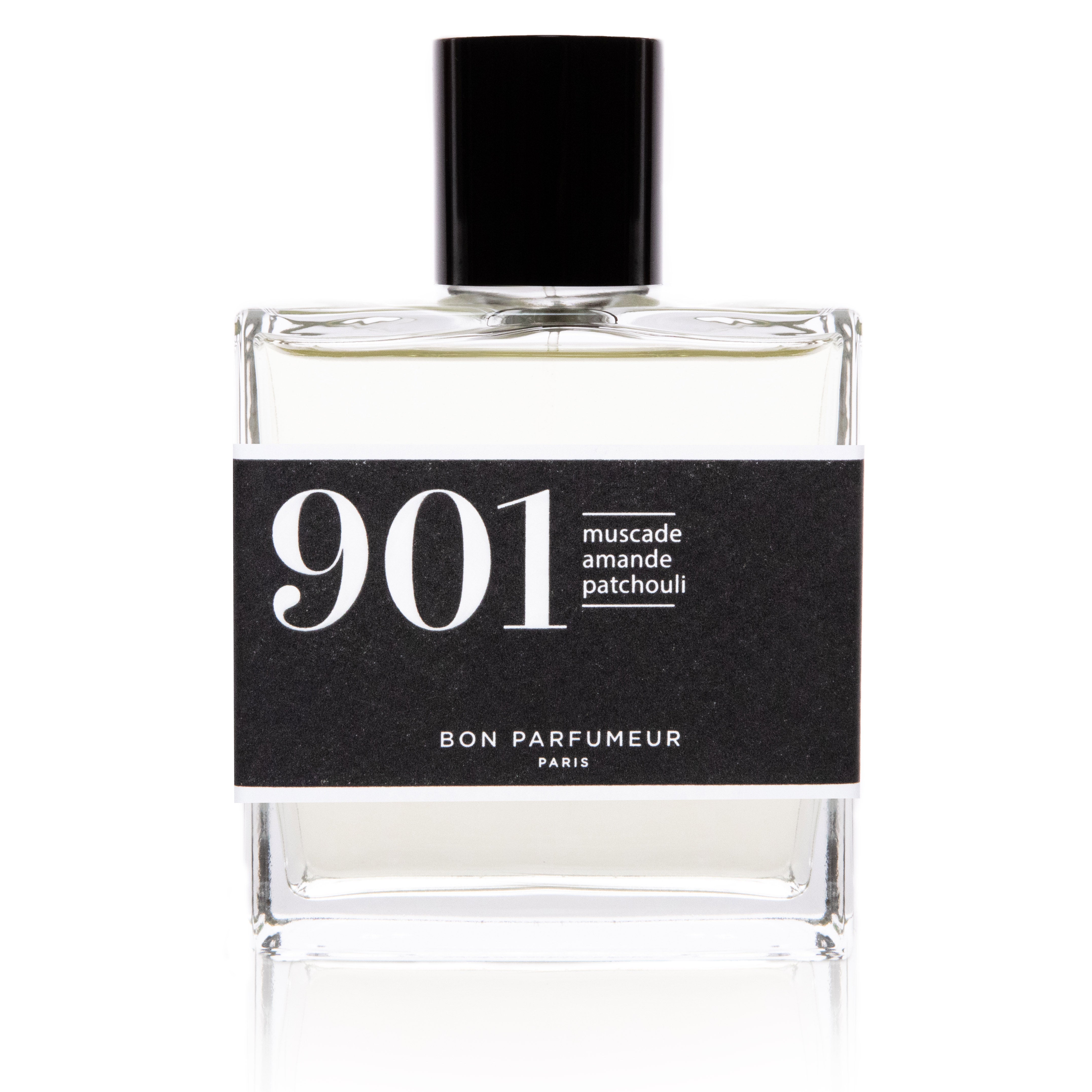 Bon Parfumeur - Collection Spécial Eau de Parfum 901 muscade, amande et patchouli. Existe en 30ml et 100ml.