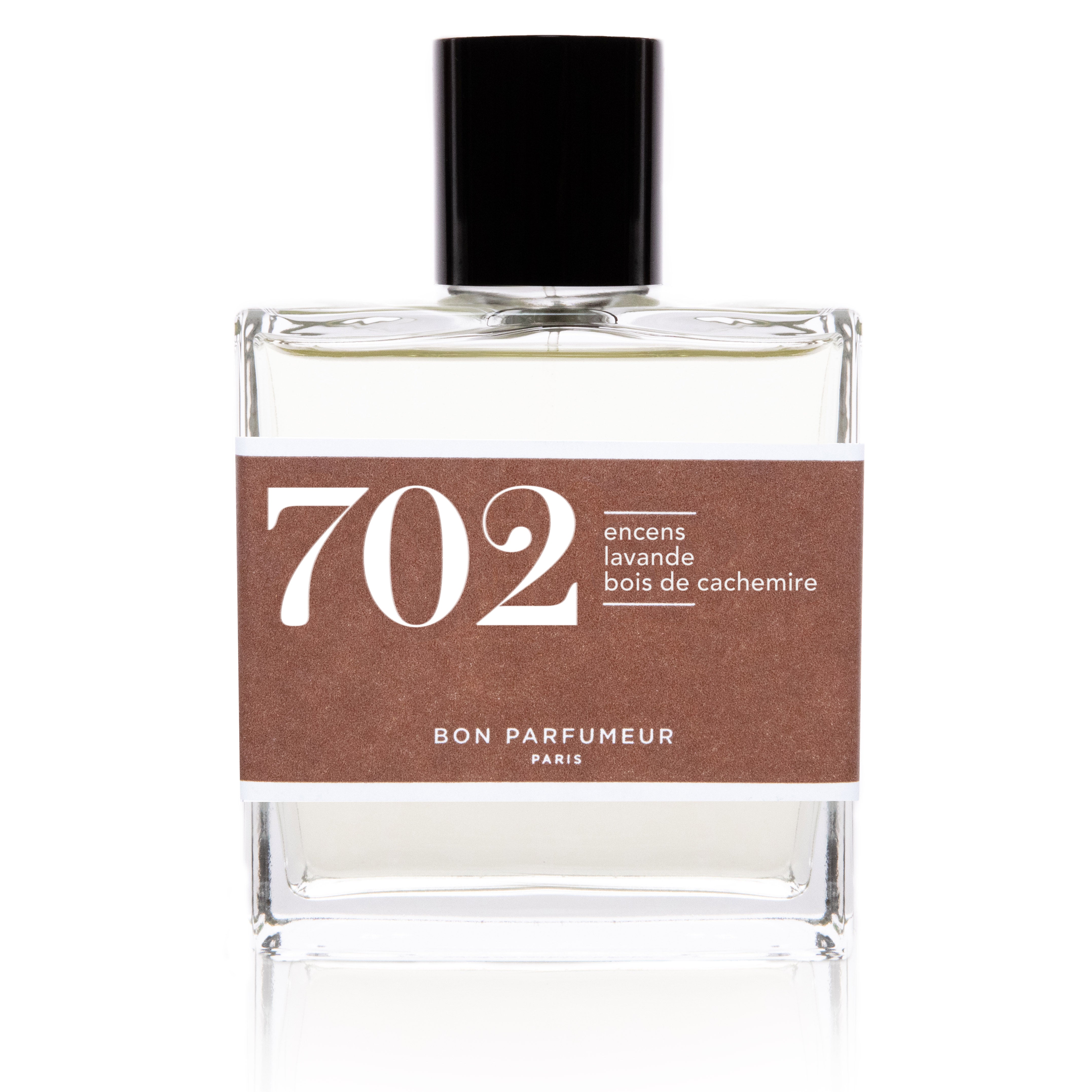 Bon Parfumeur - Collection Aromatique Eau de Parfum 702 encens, lavande et bois de cachemire. Existe en 30ml et 100ml.