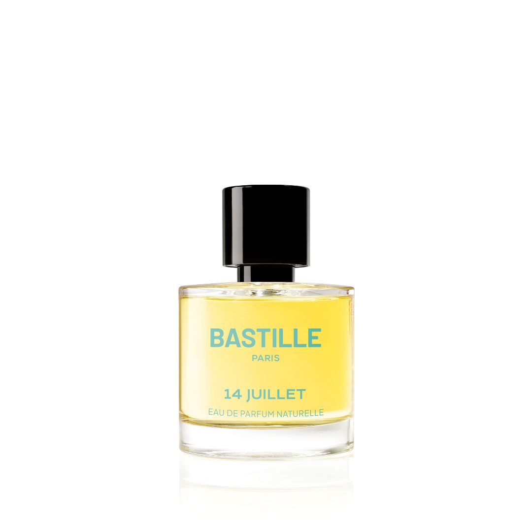 Eau de Parfum Naturelle 14 Juillet de la marque Bastille Paris format 50ml. Famille olfactive Ambre Fumé