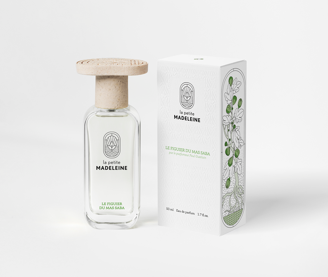 La Petite Madeleine Eau de Parfum naturelle La Figuier du Mas Saba 50ml avec packaging