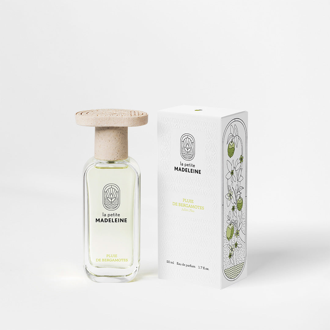 La Petite Madeleine Eau de Parfum Naturelle 50ml parfum Pluie de Bergamotes avec packaging