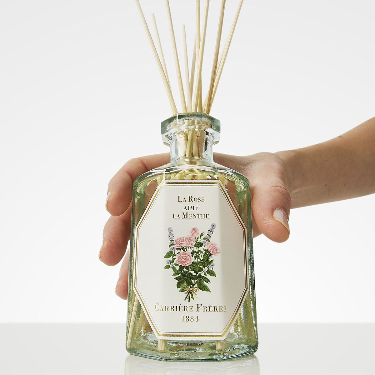 Carrière Frères Diffuseur Parfumée 200ml parfum La Rose aime la Menthe, 100% naturel