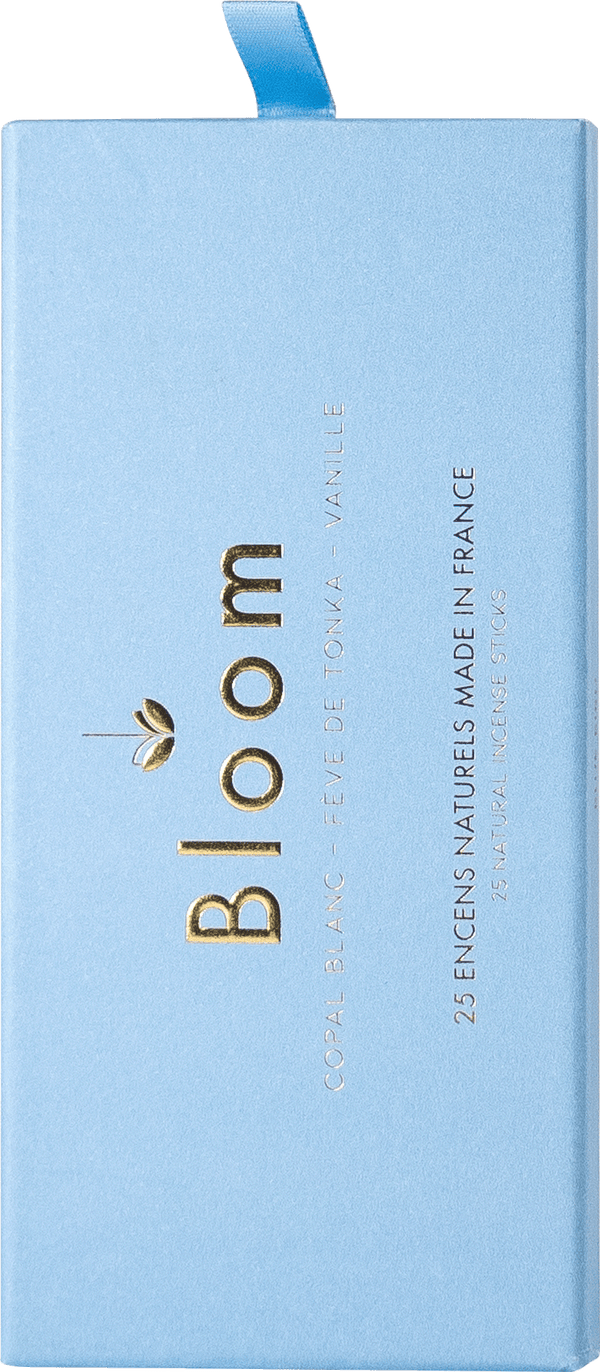 Encens BLOOM Blue bird parfum Copal blanc, Fève de tonka et Vanille 100% naturel